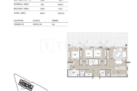 Lägenhet till försäljning i Ras Al Khaimah, UAE 1 sovrum, 94 kvm Nr. 722683 - fotografi 16