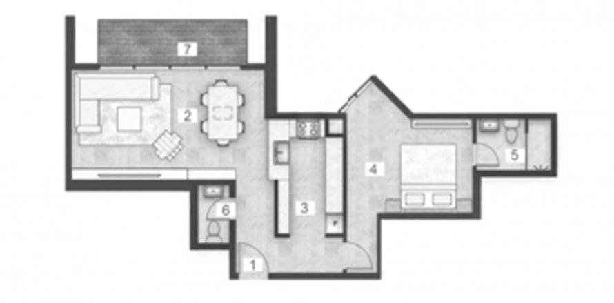 Byt v AVENUE RESIDENCE 8 v Al Furjan, Dubai, SAE 1 ložnice, 80.45 m² Č.: 579524