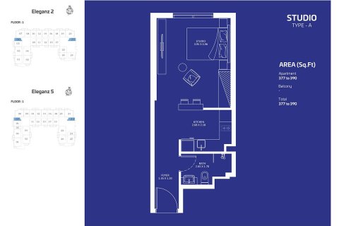 آپارتمان برای فروش در  Jumeirah Village Circle، Dubai، امارات متحده عربی  36 متر مربع ، شماره 704909 - تصویر 6