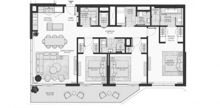 Διαμέρισμα σε CITY WALK NORTHLINE σε City Walk, Dubai, ΗΑΕ 3 υπνοδωμάτια, 167.97 τ.μ. Αρ. 568425