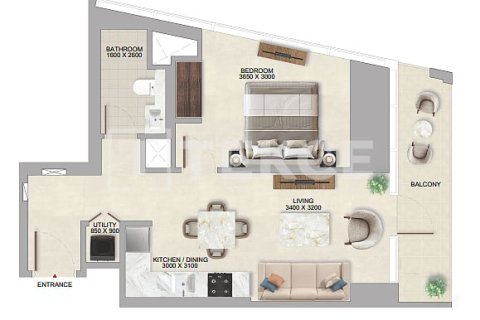Leilighet til salgs i Jumeirah Lake Towers, Dubai, Emiratene 1 soverom, 46 kvm Nr. 722692 - Foto 8