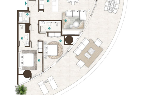 Müüa korter asukohaga Al Marjan Island, Ras Al Khaimah, AÜE: 1 magamistoaga, 82 m² Nr 690142 - pilt 11