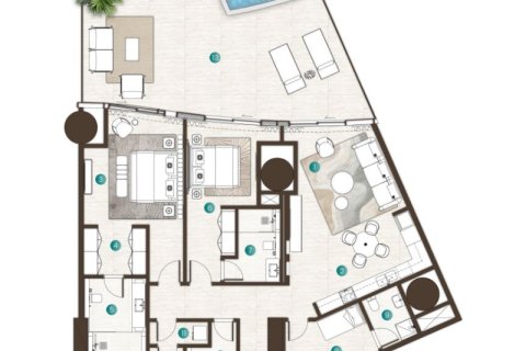 Müüa korter asukohaga Al Marjan Island, Ras Al Khaimah, AÜE: 1 magamistoaga, 82 m² Nr 690142 - pilt 18