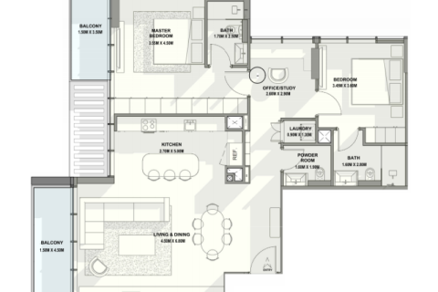 Apartment sa Dubai, UAE 1 silid-tulugan, 72 sq.m. № 690145 - larawan 5