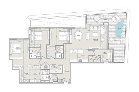 Apartmen di Dubai, UAE 1 bilik tidur, 72 meter persegi № 690143 - foto 6