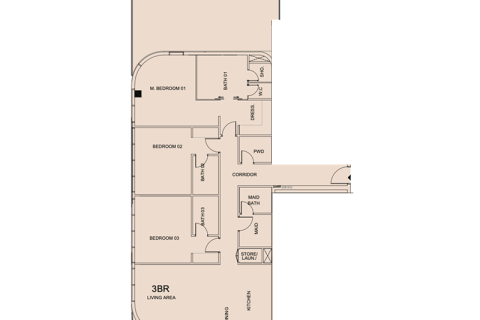 Apartmán v Dubai, SAE 1 spálňa, 76 m2 č. 690147 - Fotografia 15