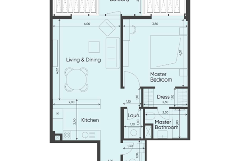 Dubai, संयुक्त अरब अमीरात में अपार्टमेंट, 1 बेडरूम, 75 वर्ग मीटर, संख्या 690144 - फ़ोटो 3