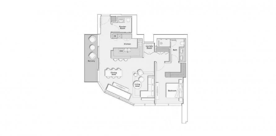 Apartment in ONE RIVER POINT in Business Bay, Dubai, UAE 1 bedroom, 111.26 sq.m. № 359669
