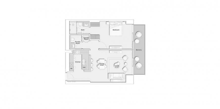 Квартира в ONE RIVER POINT в Бизнес-Бэй, Дубай, ОАЕ 2 кімнати, 98.5м2 № 359667