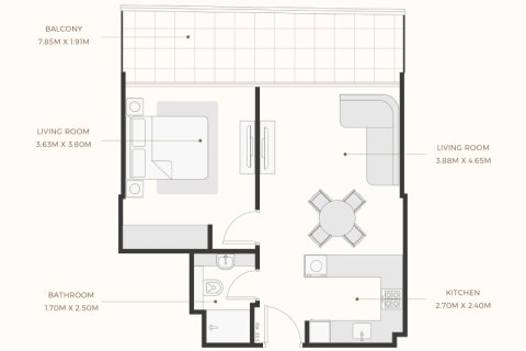 Appartamento in vendita a Mohammed Bin Rashid City, Dubai, EAU 1 camera da letto, 34 mq. № 732692 - foto 7