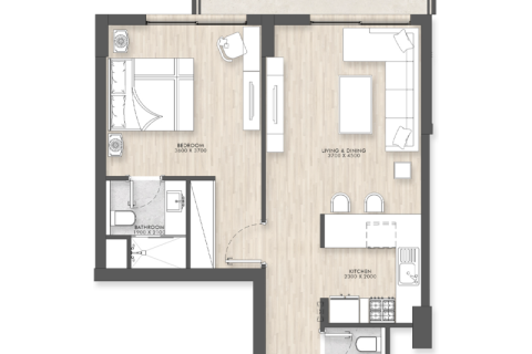 Dubai, संयुक्त अरब अमीरात में अपार्टमेंट, 1 बेडरूम, 67 वर्ग मीटर, संख्या 690138 - फ़ोटो 4
