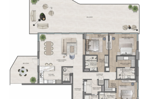 Dubai, संयुक्त अरब अमीरात में अपार्टमेंट, 1 बेडरूम, 75 वर्ग मीटर, संख्या 690136 - फ़ोटो 9