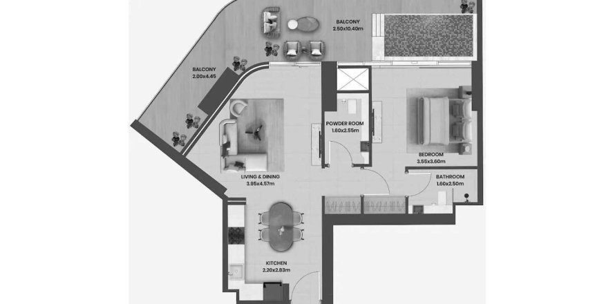 Dzīvoklis Divine Al Barari Majan, Dubaijā, AAE 1 istaba, 95.88 m2 Nr. 660739