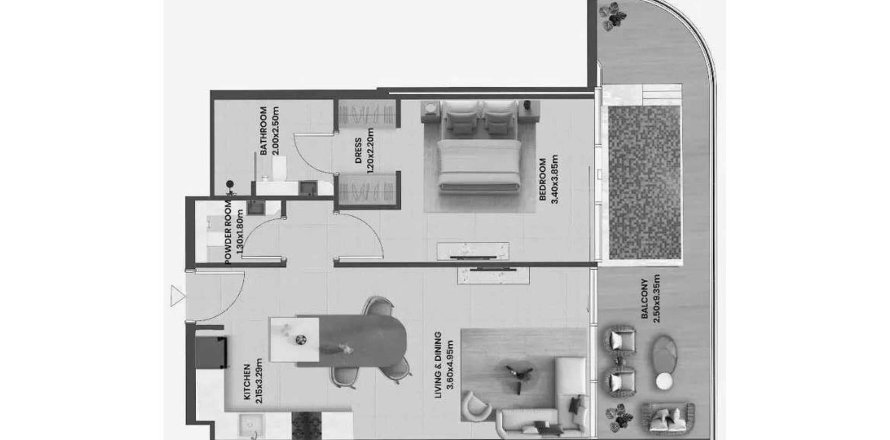 Dzīvoklis Divine Al Barari Majan, Dubaijā, AAE 1 istaba, 83.89 m2 Nr. 660740