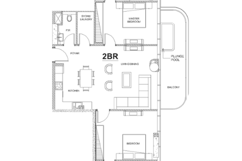 Byt v VILLA del BRUNELLO v Dubai, SAE 2 ložnice, 101 m² Č.: 704828 - fotografie 19