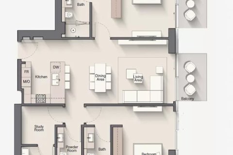 Apartment til salg i Nadd Al Sheba, Dubai, UAE 1 soveværelse, 73 kvm № 704829 - foto 19