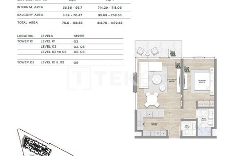 Lägenhet till försäljning i Ras Al Khaimah, UAE 3 sovrum, 217 kvm Nr. 722685 - fotografi 14