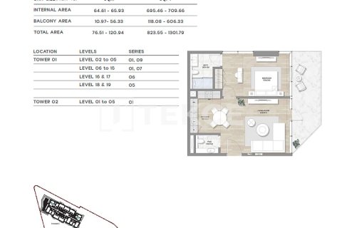 Lägenhet till försäljning i Ras Al Khaimah, UAE 3 sovrum, 217 kvm Nr. 722685 - fotografi 13