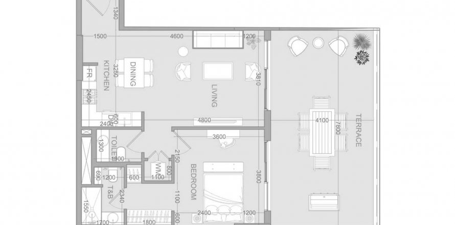 Appartement in Jumeirah Village Circle, Dubai, VAE 1 slaapkamer, 98.63 vr.m. nr 570459