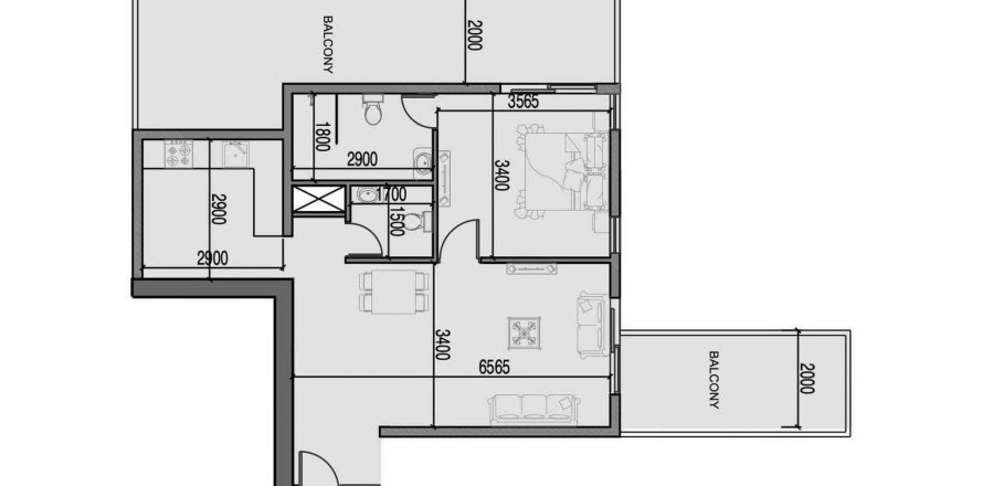 Byt v Al Haseen Residences 3 v Dubai, SAE 1 ložnice, 108.81 m² Č.: 538213