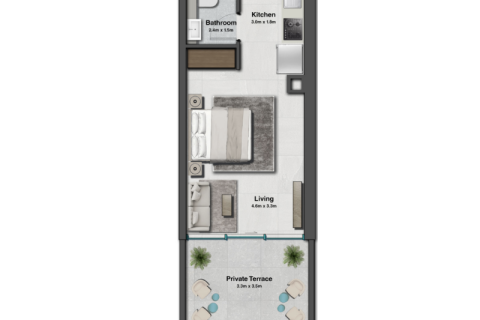 Lakás itt: Jumeirah Village Circle, Dubai, EAE, 1 szoba, azonosító: 732642 - fénykép 5
