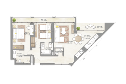 Διαμέρισμα στην Saadiyat Island, Abu Dhabi, ΗΑΕ 1 δωμάτιο, 35 τ.μ. Αρ. 732640 - φωτογραφία 6