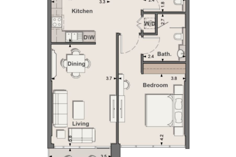 آپارتمان برای فروش در  Jumeirah Village Circle، Dubai، امارات متحده عربی  44 متر مربع ، شماره 732643 - تصویر 5
