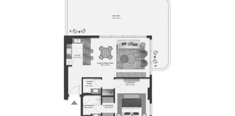 Apartamento em Al Reem Island, Abu Dhabi, EAU 1 quarto, 109.07 m2 № 758322