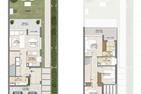 DAMAC Hills (Akoya by DAMAC), Dubai, संयुक्त अरब अमीरात में विला, 3 बेडरूम, संख्या 704589 - फ़ोटो 9