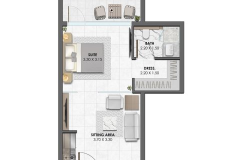 Apartament na sprzedaż w Jumeirah Village Circle, Dubai, ZEA 1 pokój, 42 mkw., nr 732404 - zdjęcie 4