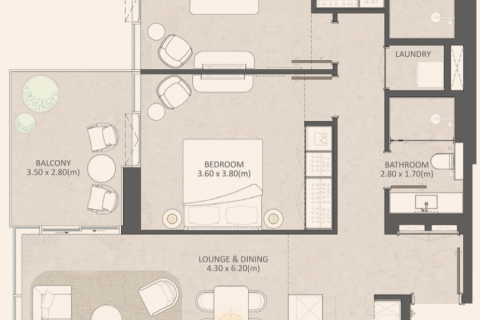 Byt v Dubai, SAE 2 ložnice, 112 m² Č.: 598536 - fotografie 21