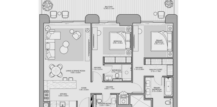 Leilighet i Umm Suqeim, Dubai, Emiratene 2 soverom, 136.57 kvm nr. 645965
