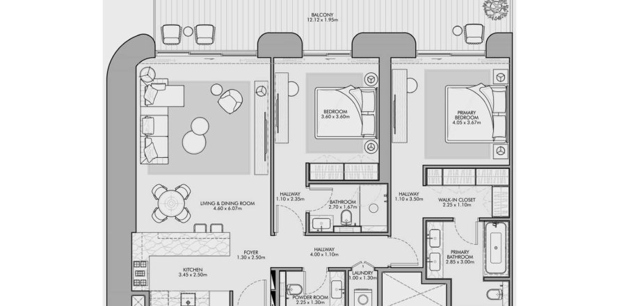 Apartament në Nourelle 1 në Umm Suqeim, Dubai, Emiratet e Bashkuara Arabe 2 dhoma gjumi, 137.03 m2. № 645966