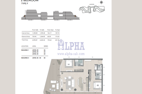 Apartment sa Mina Al Arab, Ras Al Khaimah, UAE 2 silid-tulugan, 115.3 sq.m. № 709288 - larawan 14