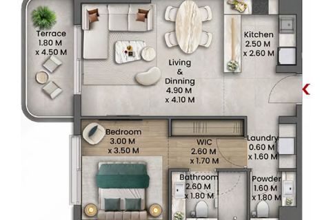 Maritime City, Dubai, UAE의 판매용 아파트 침실 1개, 71제곱미터 번호 690070 - 사진 5