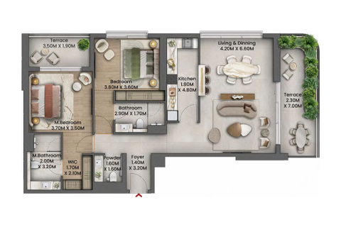 Maritime City, Dubai, UAE의 판매용 아파트 침실 1개, 71제곱미터 번호 690070 - 사진 6