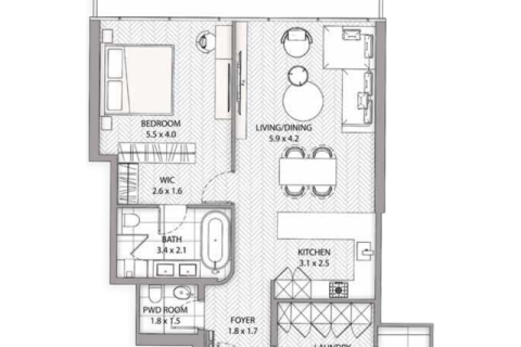 Huoneisto Al Reem Island, Abu Dhabi, Arabiemiraatit 1 makuuhuone № 690072 - kuva 4