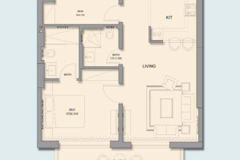 דירה למכירה ב Jumeirah Village Triangle, Dubai, איחוד האמירויות 1 חדר, 39 מ"ר, מספר 732522 - תמונה 7