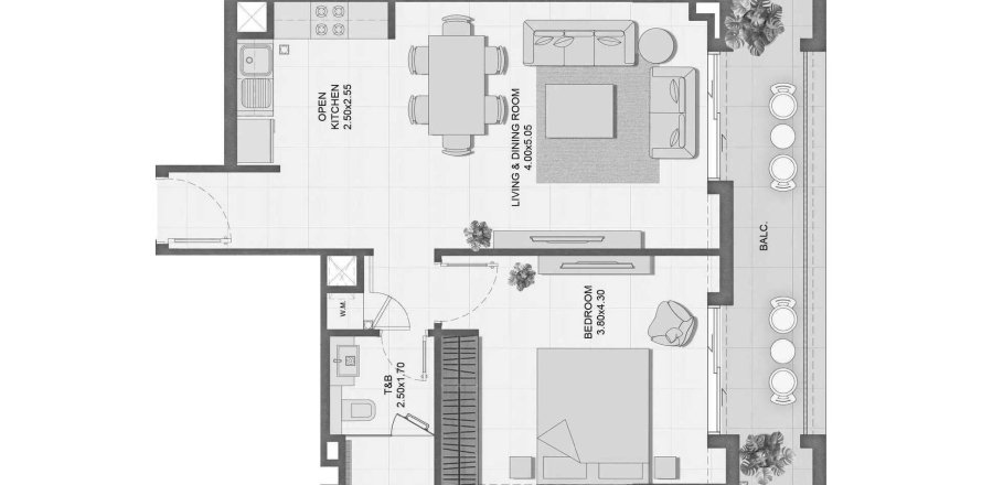 Квартира в Reeman Residence 01 в Al Shamkha, Абу-Даби, ОАЭ 2 комнаты, 69.4м2 № 740743