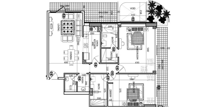 Apartment i Deira, Dubai, UAE 2 soveværelser, 146.98 kvm № 564522