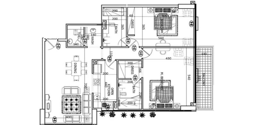 Appartamento a Deira, Dubai, EAU 2 camere da letto, 125.76 mq. № 564519