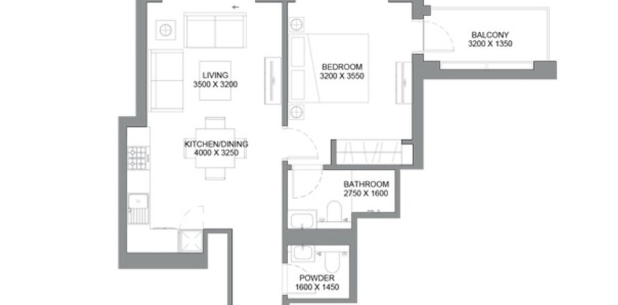 Dzīvoklis Dubaijā, AAE 1 istaba, 68.4 m2 Nr. 679835