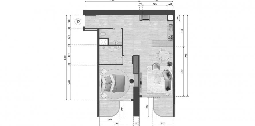 Apartment in Guzel Towers in Jumeirah Village Triangle, Dubai, UAE 1 bedroom, 69.94 sq.m. № 564842