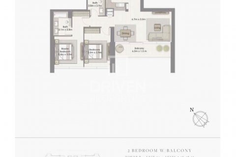 Apartament në Dubai Creek Harbour (The Lagoons), Dubai, Emiratet e Bashkuara Arabe 2 dhoma gjumi, 106 m2. № 603286 - Foto 26