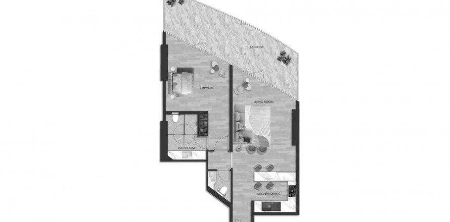 Квартира в THE BEACH RESIDENCES в Al Marjan Island, Рас-эль-Хайма, ОАЭ 2 комнаты, 112м2 № 429132