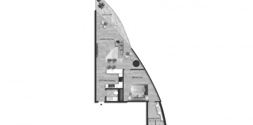 Apartament în Al Marjan Island, Ras Al Khaimah, EAU 1 dormitor, 90 mp. №429131