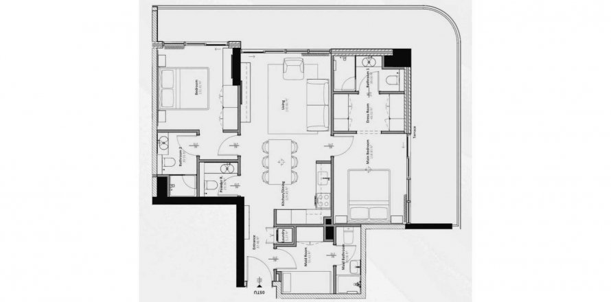 Byt v LIVEL Residenza v Jumeirah Village Circle, Dubai, SAE 2 ložnice, 117.57 m² Č.: 625086