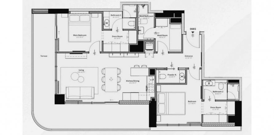 Apartment in LIVEL Residenza in Jumeirah Village Circle, Dubai, UAE 2 bedrooms, 120.47 sq.m. № 625084