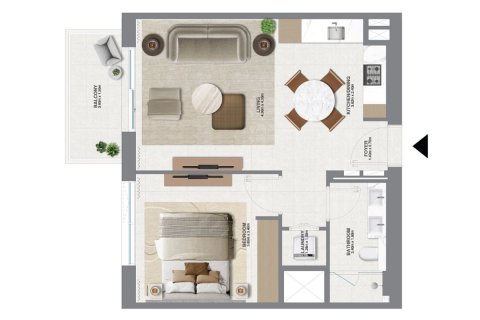 Lägenhet till försäljning i Dubai, UAE 1 sovrum, 67.1 kvm Nr. 708345 - fotografi 9