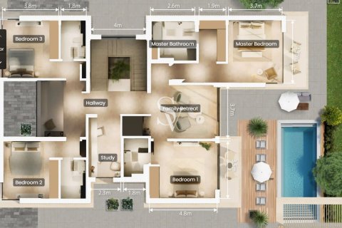 Vilă de vânzare în Dubai Land, Dubai, EAU 4 dormitoare, 791 mp.  №686844 - poză 15